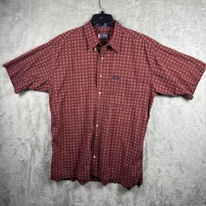 Vintage Ralph Lauren Chaps Men's XLT Button Down Shirt Patterned Cotton Preppy